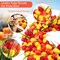 22" Artificial Tulip Wreath – Red, Orange & Yellow Spring & Summer Door Decor for Valentine’s Day, Easter, Front Porch, Indoor & Outdoor Farmhouse